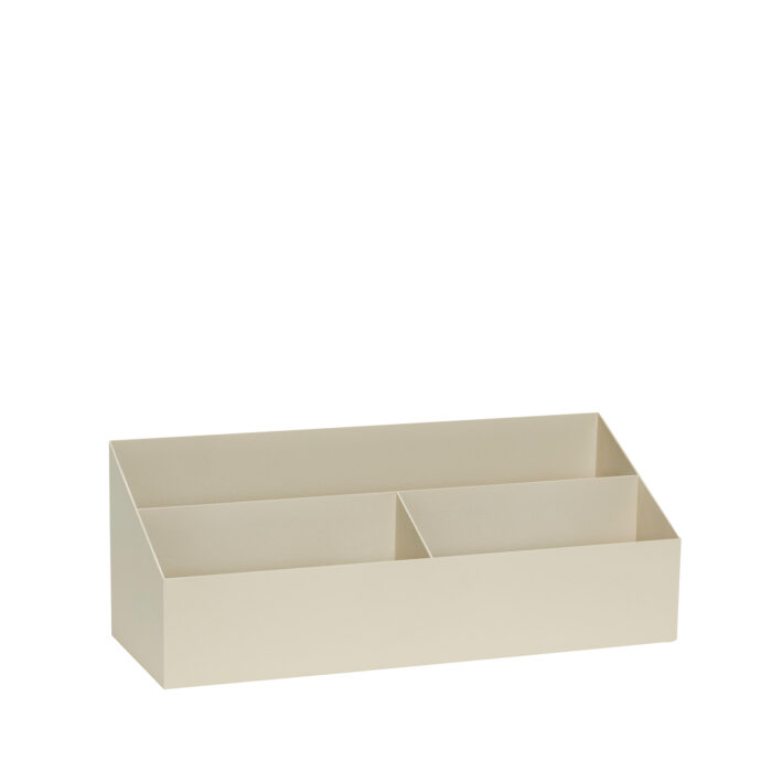 Schreibtisch Organizer, 15x40xh15cm, Stahl, sandfarbe