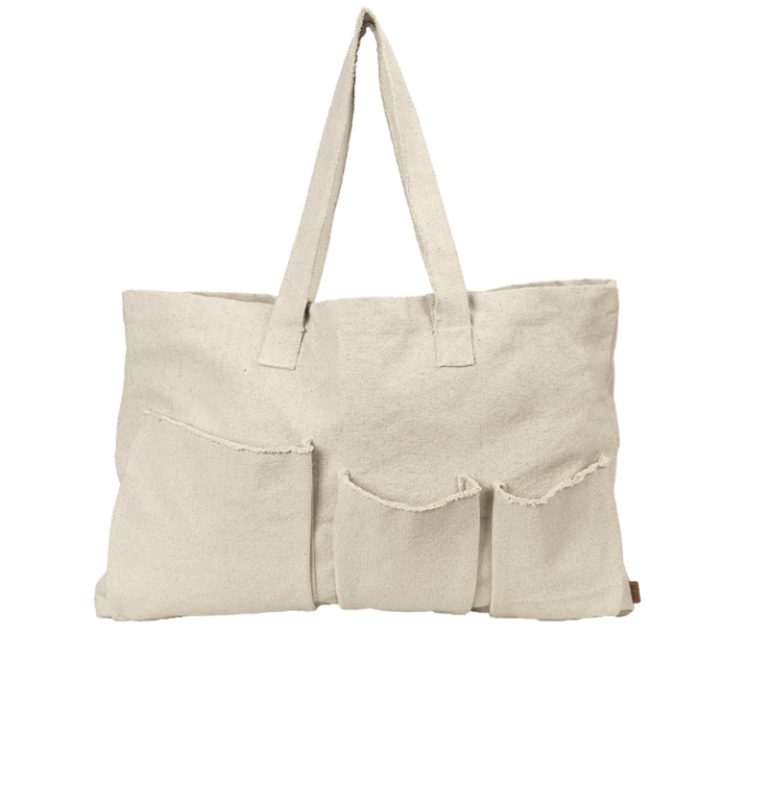 Weekendtasche, 75x50cm, Baumwolle, off-white
