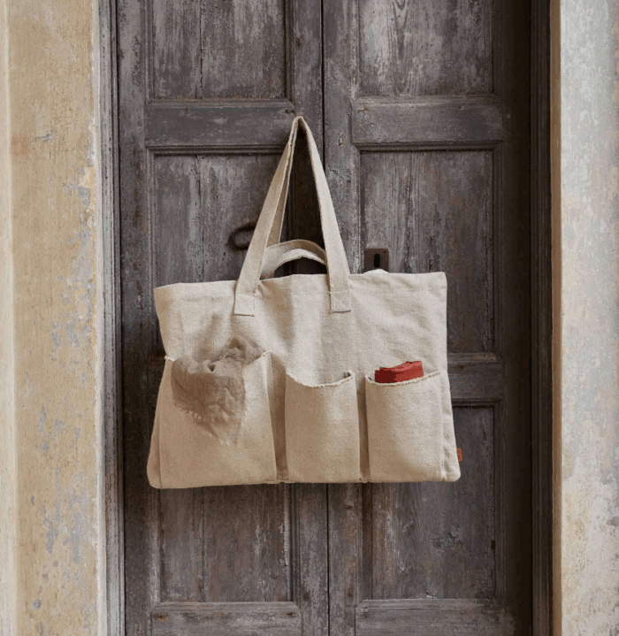 Weekendtasche, 75x50cm, Baumwolle, off-white – Bild 2