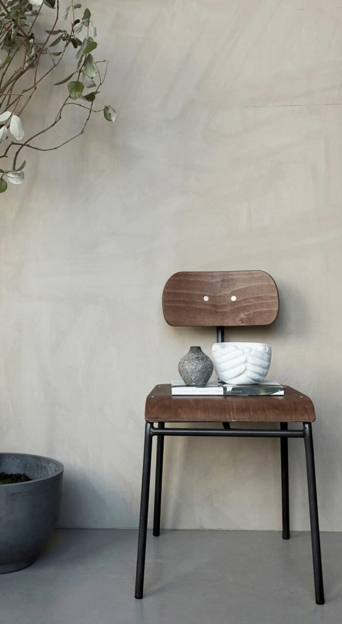 Esstischstuhl, 41,5x41x77,5cm, Sperrholz braun, Eisen – Bild 2